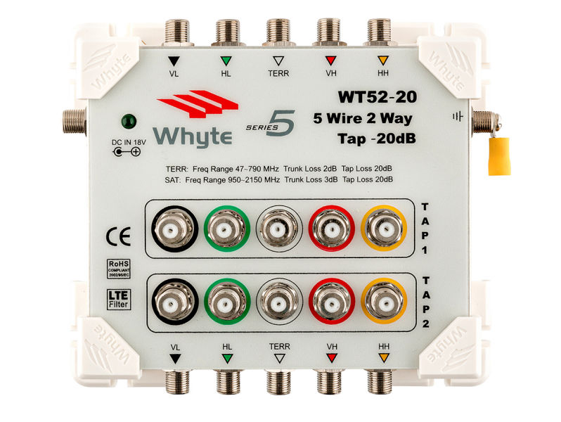 Whyte Series 5 WT52-20 5 Wire 2-Way 20dB Tap