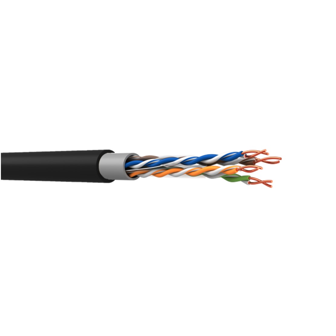 WEBRO CAT6 DUCT GRADE PE *BLACK* 4 Pair U/UTP, CPR Class FCA (Per-M)