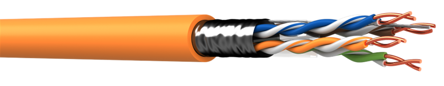WEBRO CAT6 LSNH *ORANGE* 4 Pair F/UTP, CPR Class CCA (Per-M)