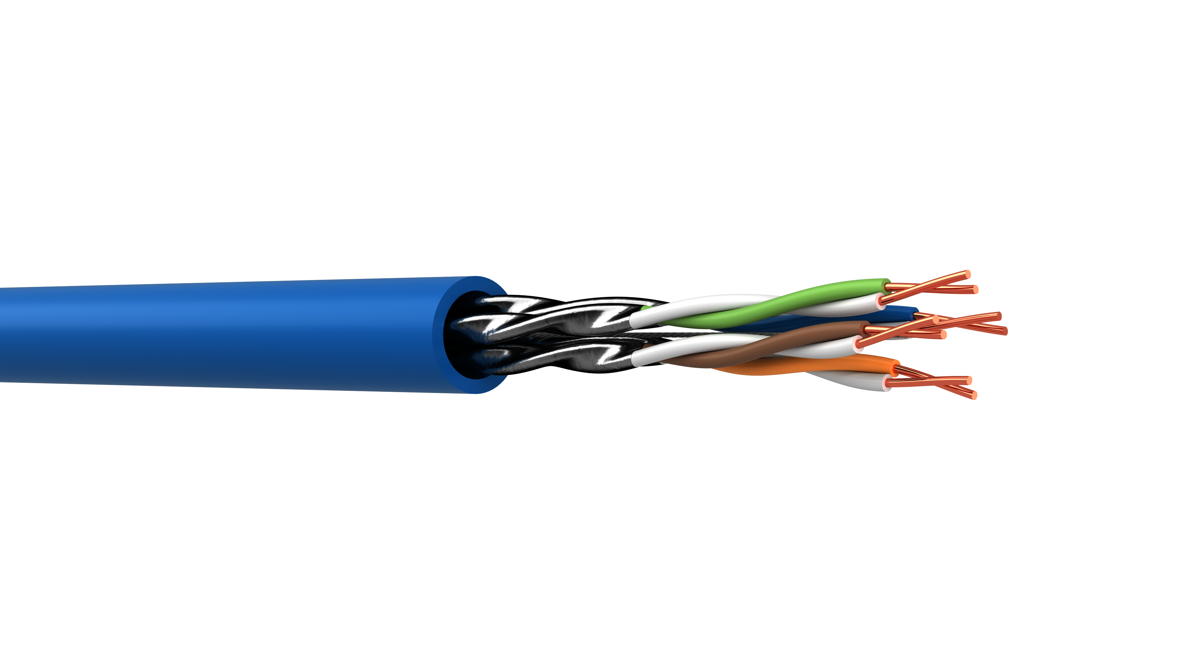 WEBRO CAT6 LSNH *BLUE* 4 Pair F/FTP, CPR Class CCA (Per-M)