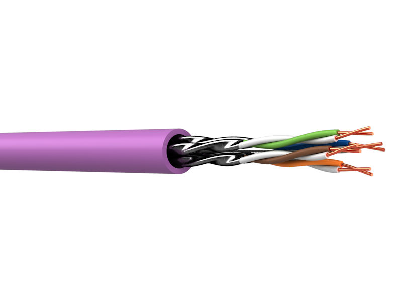 WEBRO CAT6A HDBaseT LSNH *VIOLET* 4 Pair U/FTP, CPR Class CCA (Per-M)