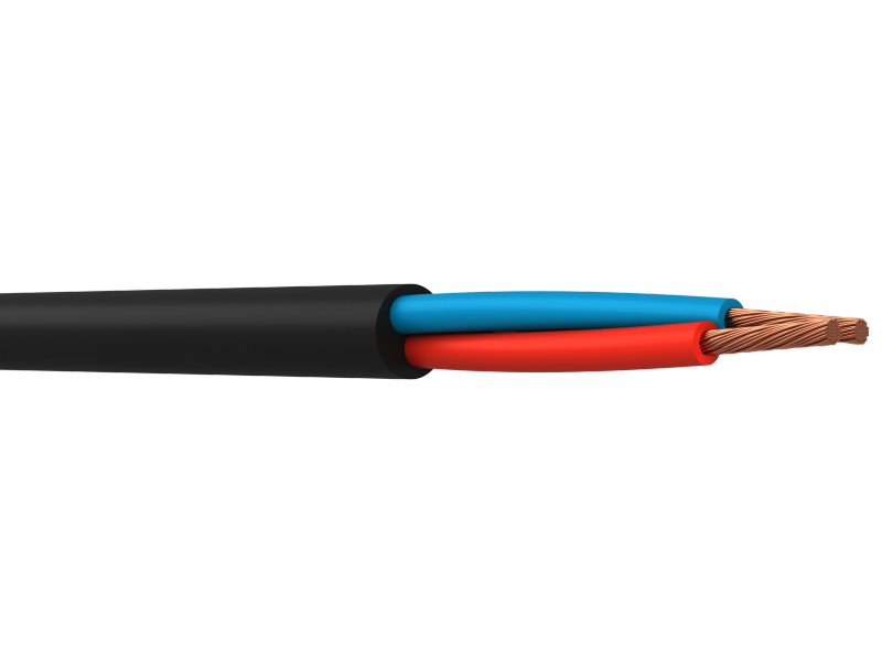 WEBRO 2x4mm LSNH SPEAKER CABLE *BLACK* CPR Class ECA (Per-M)