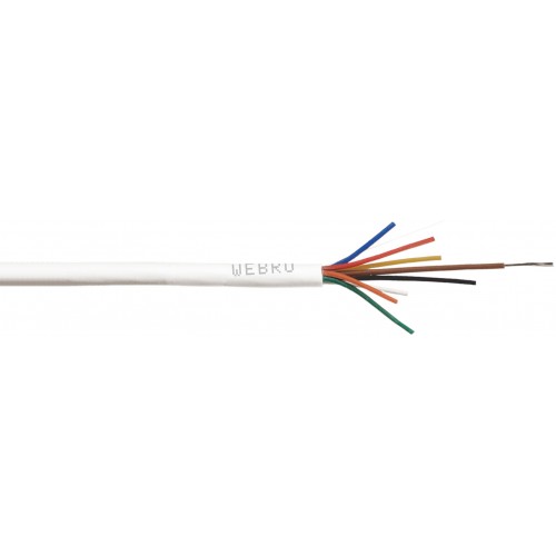 WEBRO ALARM CABLE 8-CORE LSF *WHITE* (100M) TYPE 3, Unscreened, CPR Class ECA