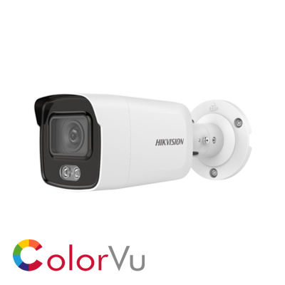 Hikvision AcuSense 8MP fixed lens ColorVu bullet camera with audio (White)