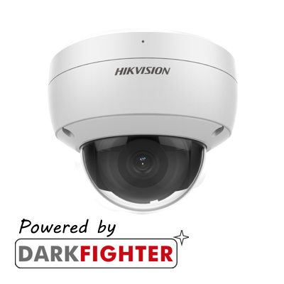 Hikvision AcuSense 4MP fixed lens Darkfighter dome camera with IR & built-in