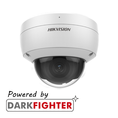 HikVision 8MP AcuSense DarkFighter Network Anti-Vandal Dome with Mic *WHITE*