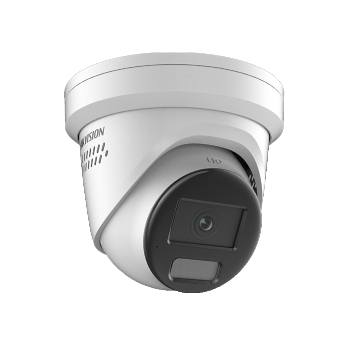HikVision 4MP Hybrid Light ColorVu Network Turret with Mic & Audible Warning *WHITE*