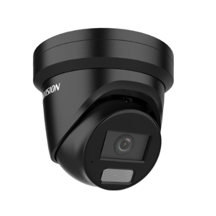 HikVision 4MP Hybrid Light ColorVu Network Turret with Mic *BLACK*