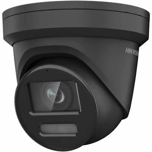 Hikvision AcuSense 8MP fixed lens ColorVu turret camera & built-in mic (Black)