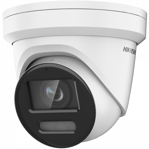 Hikvision AcuSense 8MP fixed lens ColorVu turret camera & built-in mic (White)