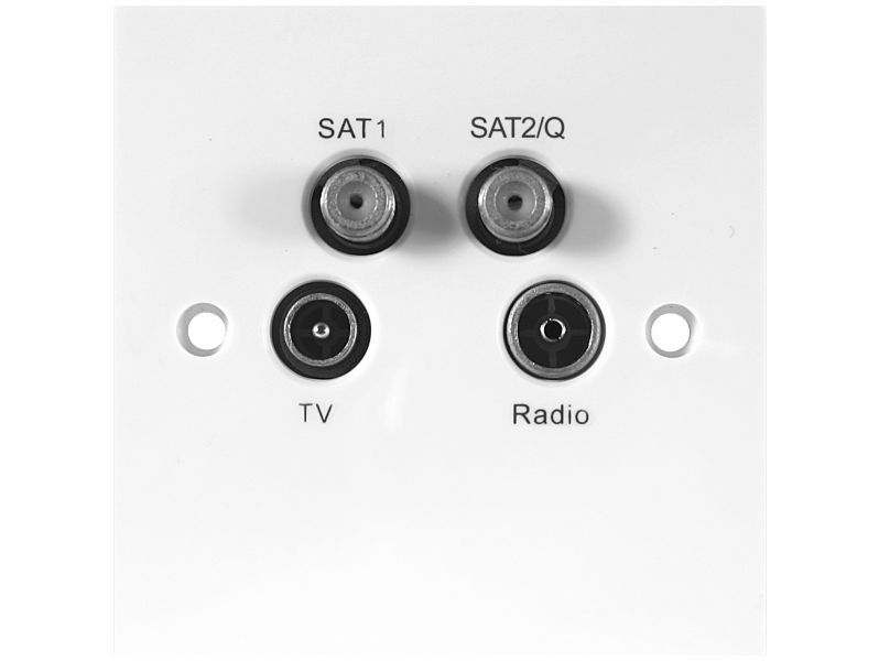 Triax 304109 Outlet Quadplex Screened Plate (Single)