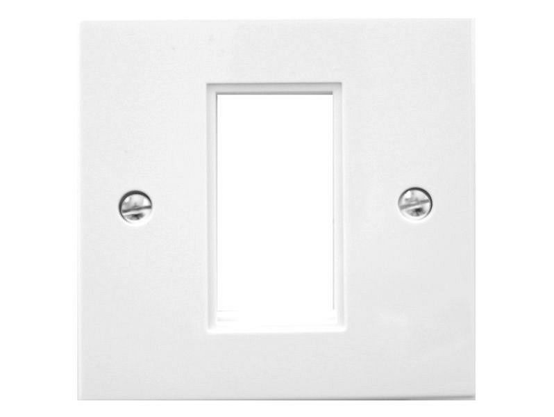Triax 304200 1 Gang Half Module White Outlet Plate (Single)