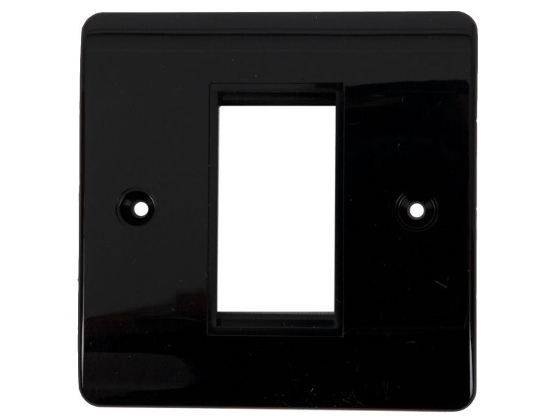 Triax 304231 1 Gang Half Module Black Outlet Plate (Single)