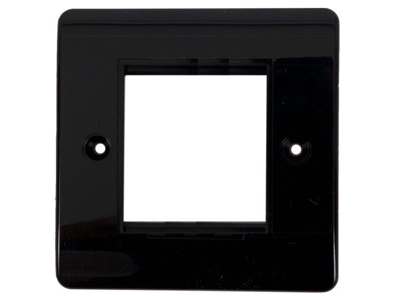 Triax 304233 1 Gang Full Module Bevel Edge Black Outlet Plate (Single)