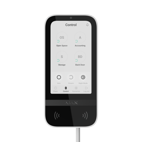Ajax KeyPad TouchScreen Fibra ASP *WHITE*