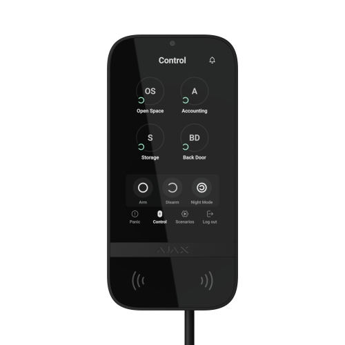 Ajax KeyPad TouchScreen Fibra ASP *BLACK*