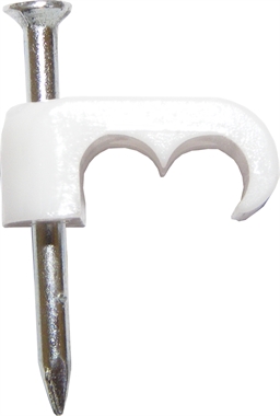 SAC *WHITE* WF65 Coaxial Cable Clip (Box of 100)