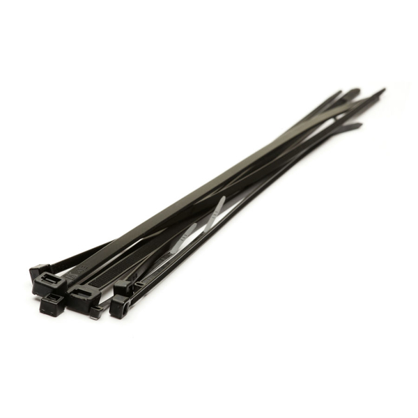 200 x 4.8mm BLACK Cable Ties (x100)