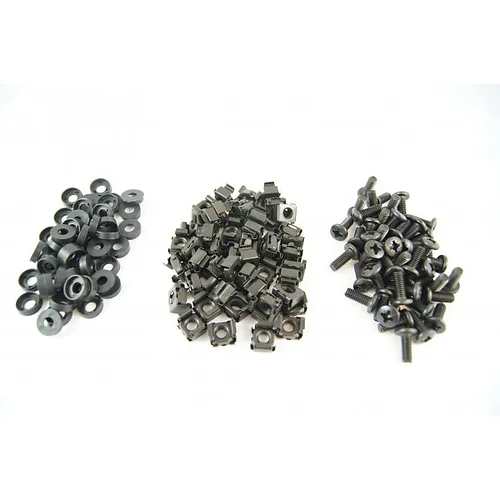 AllRack Nuts, 6mm Bolts & Washers x50 BLACK