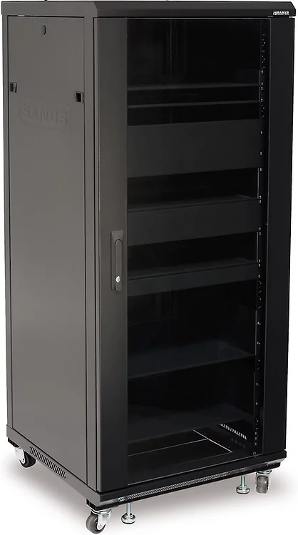 SANUS 27U Component Series 55" Tall AV Rack (H:1400 W:600 D:600) BLACK