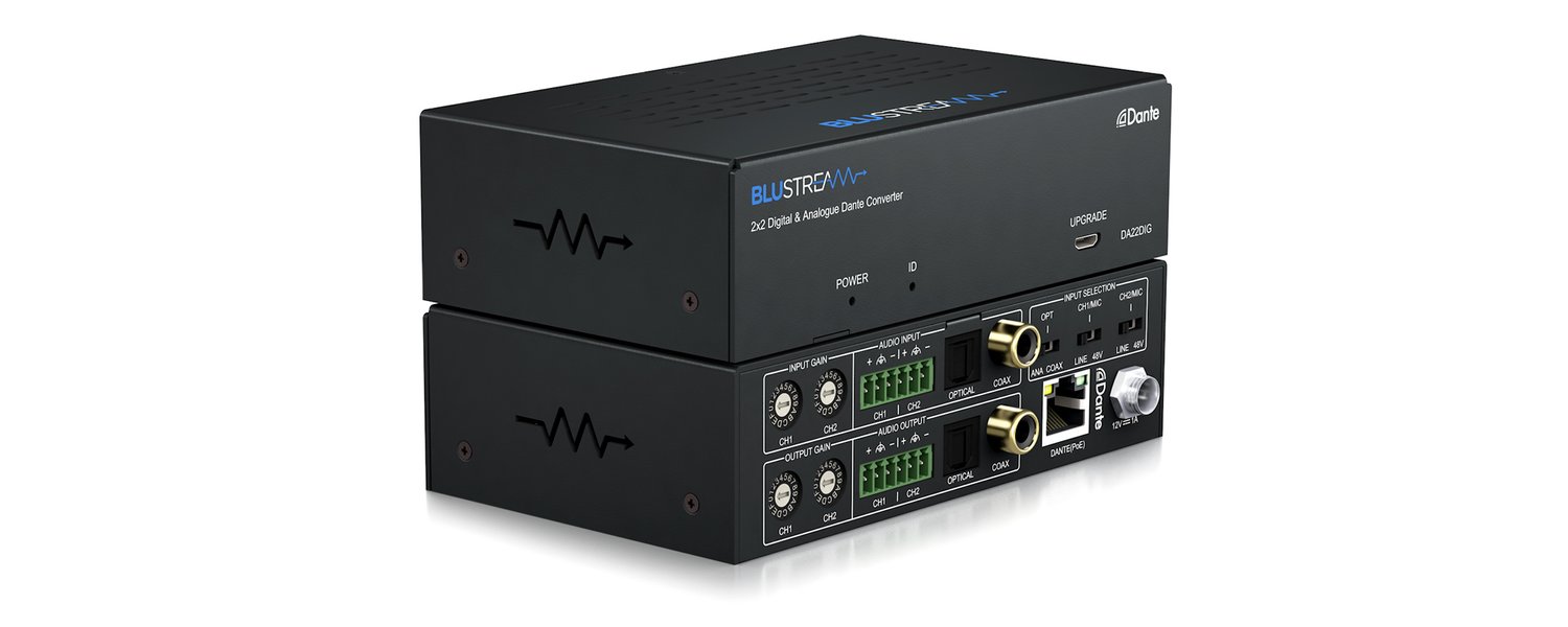 Blustream 2x2 Dante Digital Audio Converter