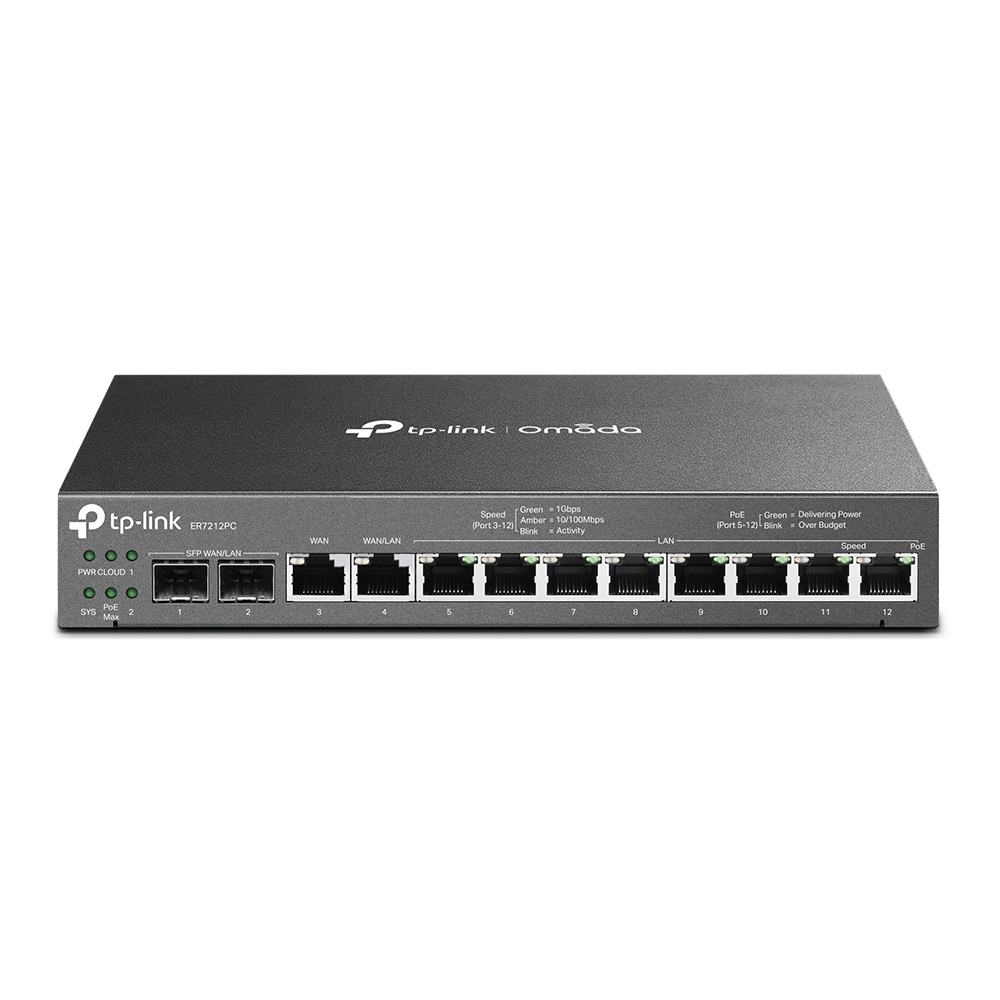 TP Link ER7212PC Omada Gigabit VPN Router - 2x SFP WAN/LAN / 1x RJ45 WAN / 1x RJ45