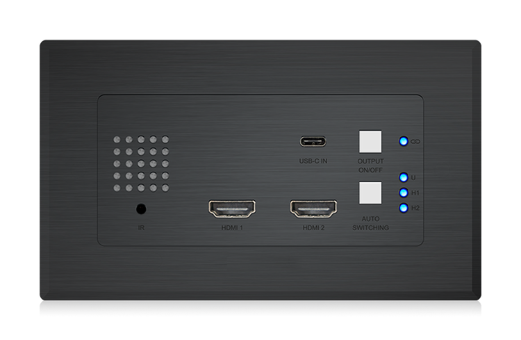 Blustream 2 x HDMI & 1 x USB-C Wallplate Transmitter HDBaseT - RS-232 and IR 1080p