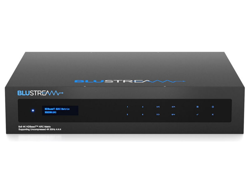 Blustream 8x8 HDBaseT3™ AV Matrix - 100m  uncompressed, unconverted HDMI 2.0 4K 60Hz