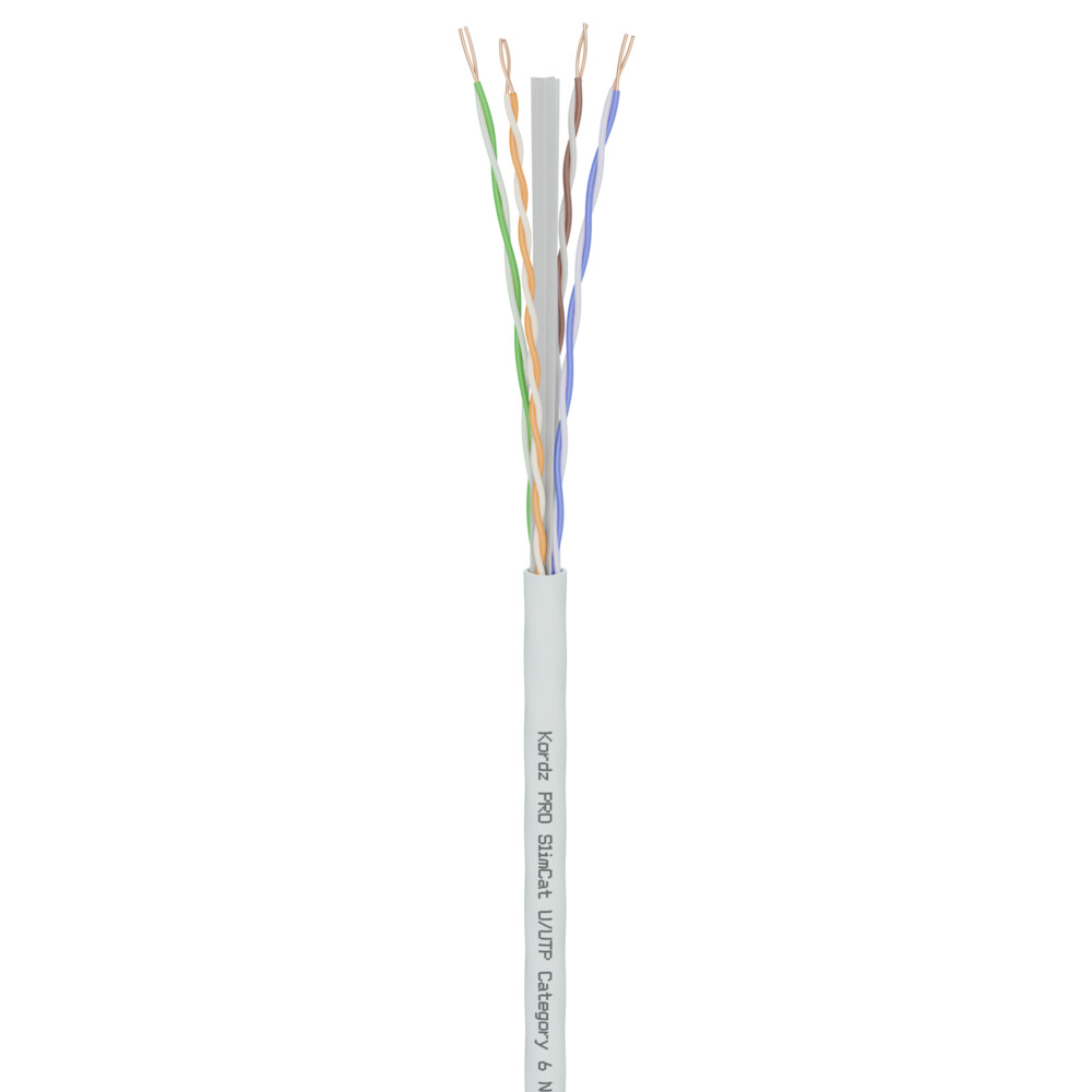 PRO SlimCat network cable Category 6 U/UTP unterminated 305m LSZH White