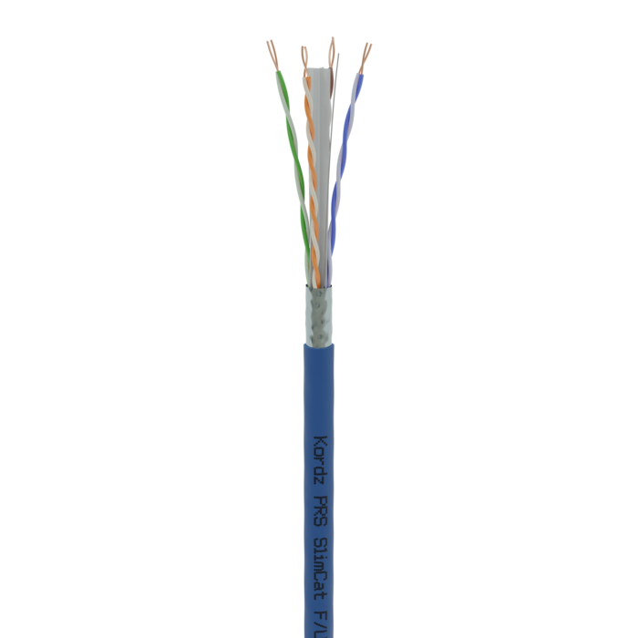 PRO SlimCat network cable Category 6A U/UTP unterminated 305m LSZH Blue