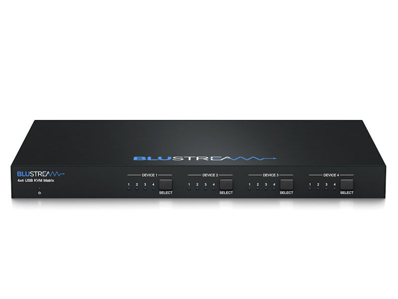 Blustream 4x4 USB KVM Matrix supporting USB 3.0 data transfer rate up to 5Gbps