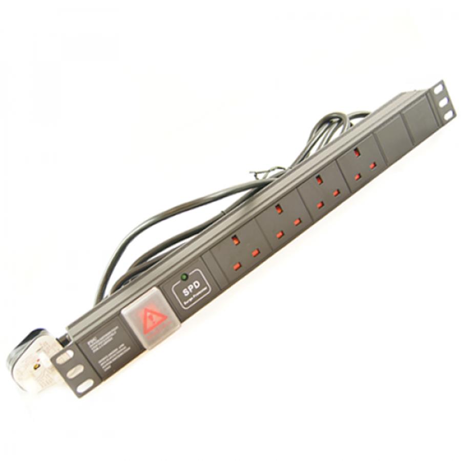 AllRack 4-Way Surge Protected PDU 2.5M UK Lead