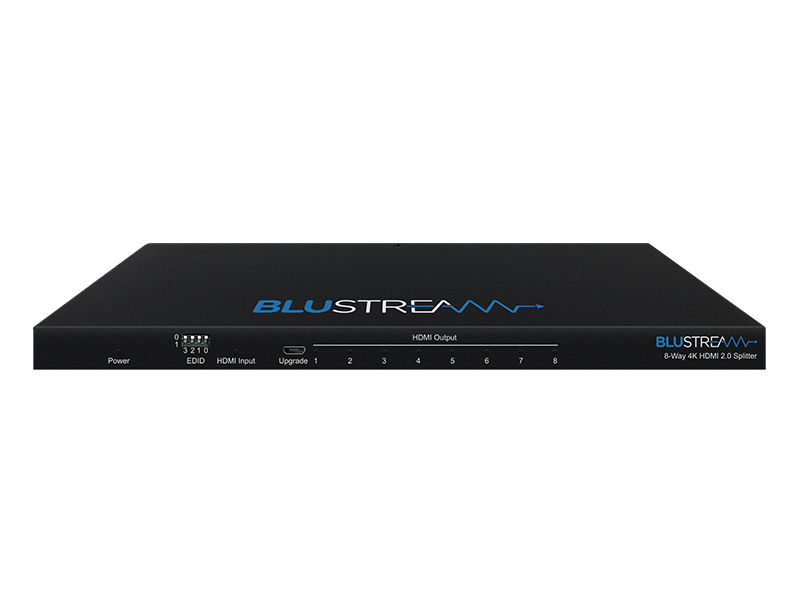 Blustream 8-Way 4K 18Gbps HDMI2.0 Splitter with EDID Management, HDCP2.2