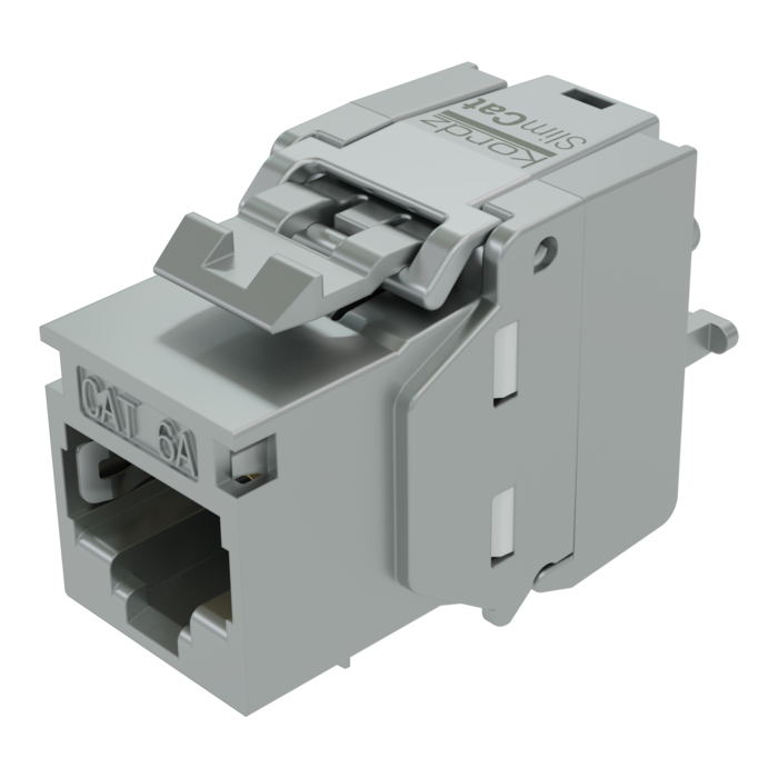 PRO SlimCat keystone RJ45 socket Category 6A toolless shielded box of 12pcs
