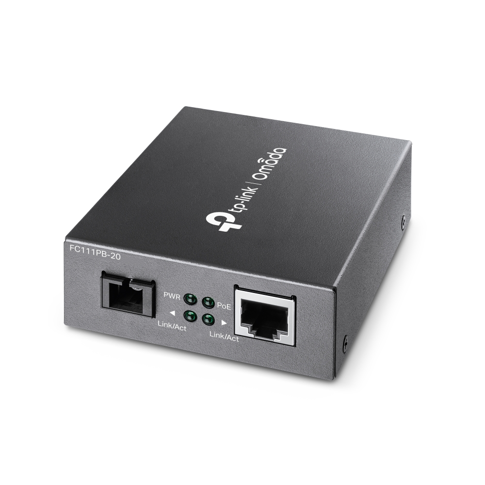 TP Link FC111PB-20 WDM Media Converter with 1-Port PoE