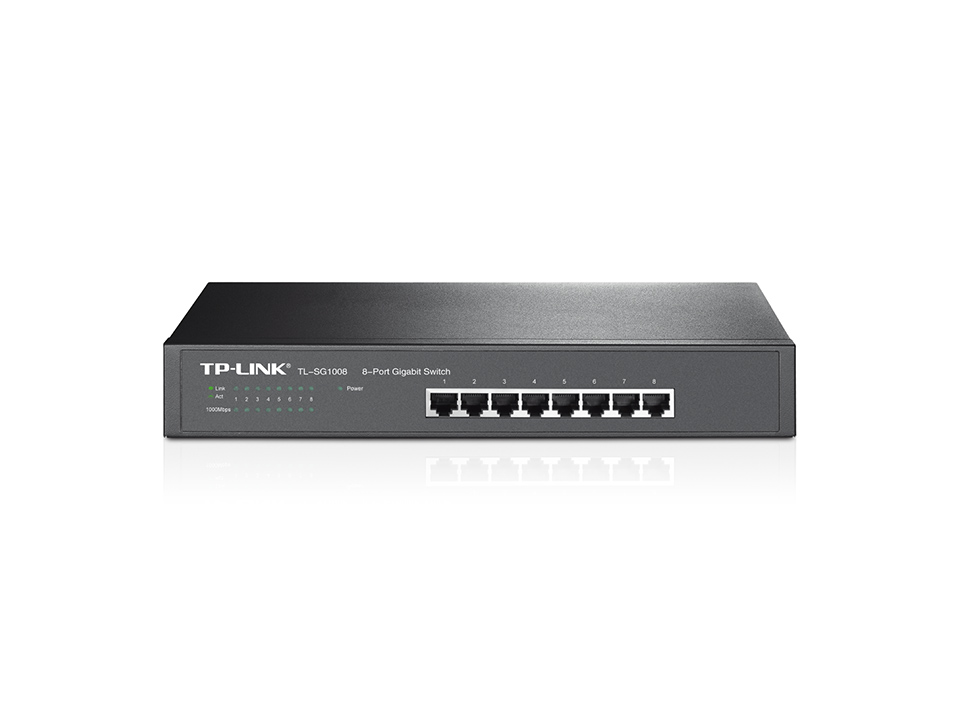TP Link SG1008 8-Port Gigabit Desktop / Rackmount Network Switch