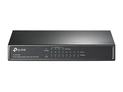 TP Link SG1008P 8-Port Gigabit Desktop Network Switch with 4-Port PoE+ 64W