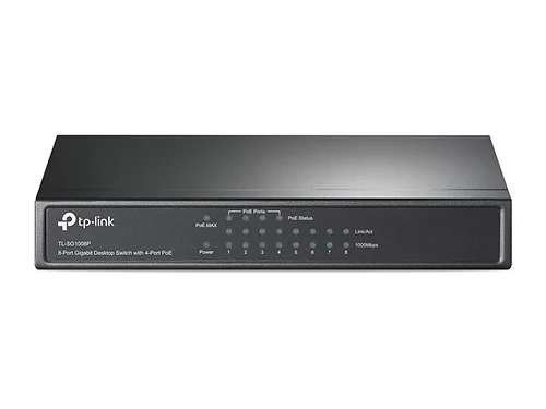 TP Link SG1008P 8-Port Gigabit Desktop PoE Switch with 4-Port PoE+ 64W
