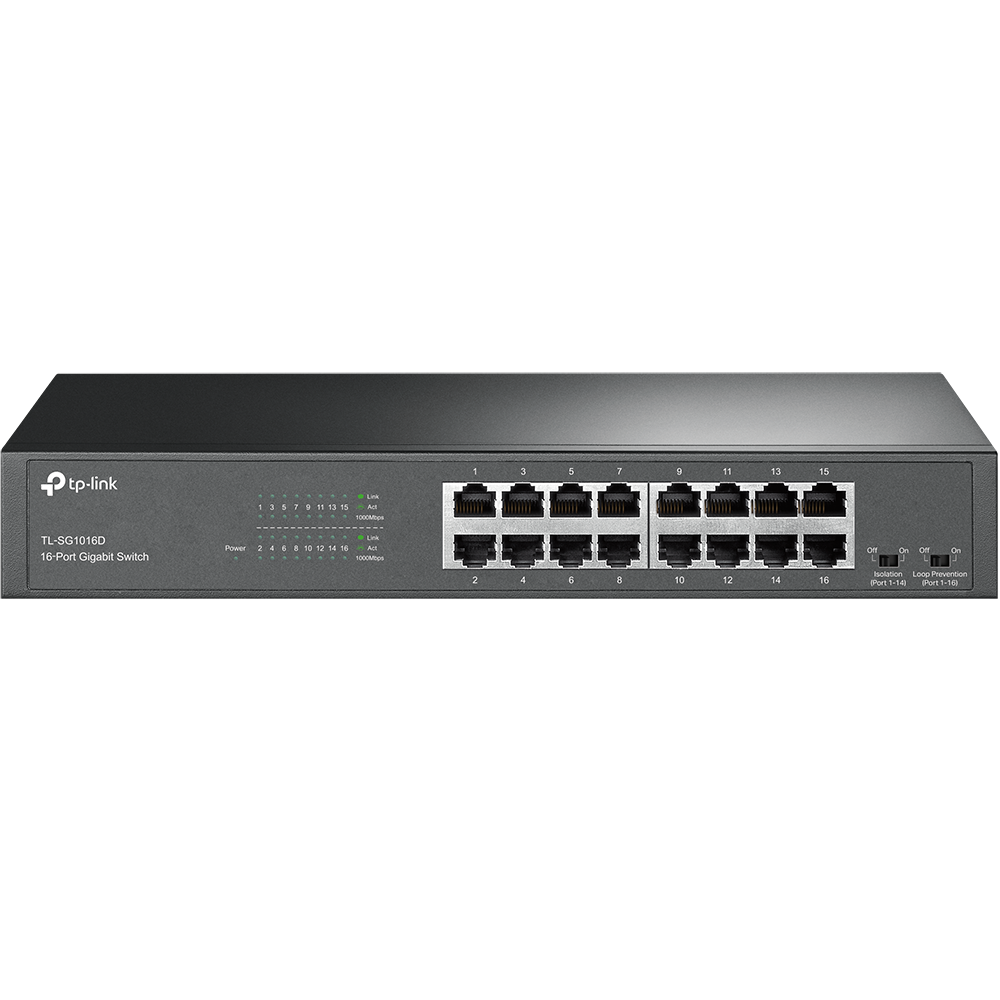 TP Link SG1016D 16-Port Gigabit Desktop Rackmount Network Switch