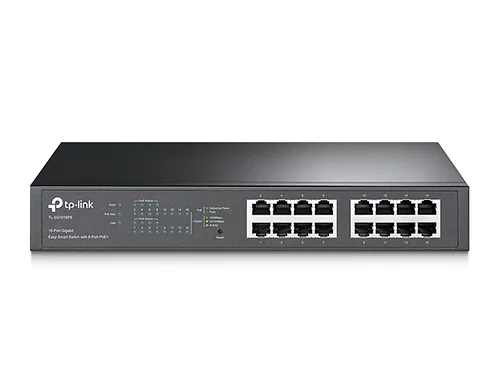 TP Link SG1016PE 16-Port Gigabit Easy Smart Switch with 8-Port PoE+ 150W