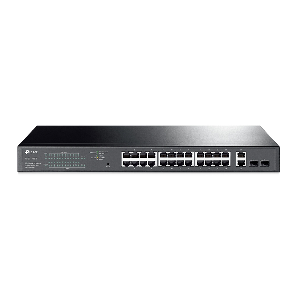 TP Link SG1428PE 28-Port Gigabit Easy Smart Switch with 24-Port PoE+250W