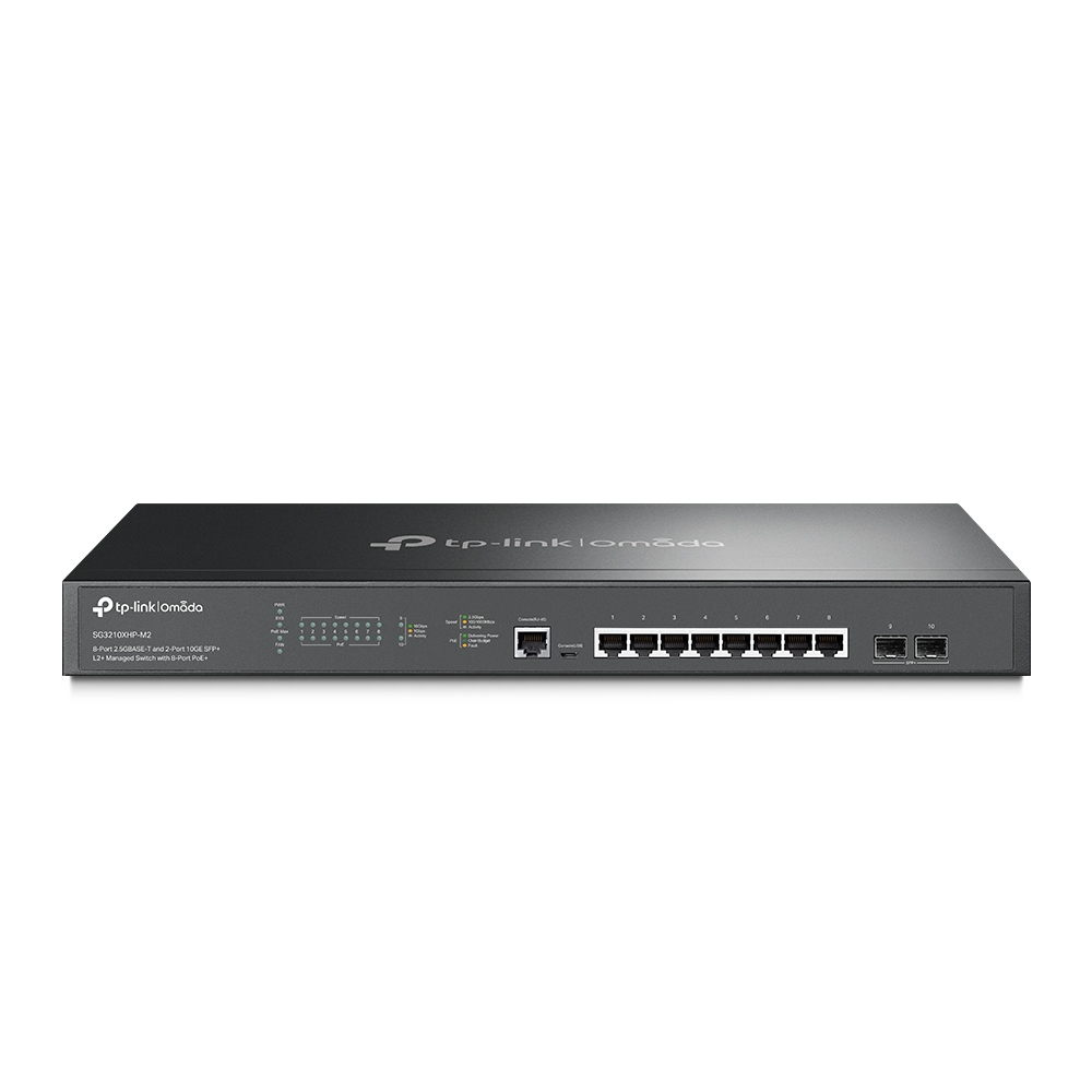 TP Link SG3210XHP-M2 Omada 8-Port 2.5G & 2-Port SFP, L2+ Managed Switch with 8-Port