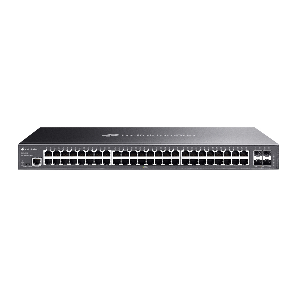 TP Link SG3452X Omada 48-Port Gigabit L2+ Managed Switch with 4-Port SFP+