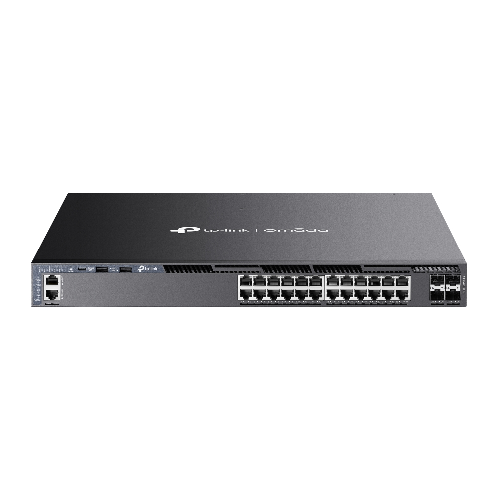 TP Link SG6428XHP Omada 24-Port Gigabit Stackable L3 Managed PoE+ Switch with