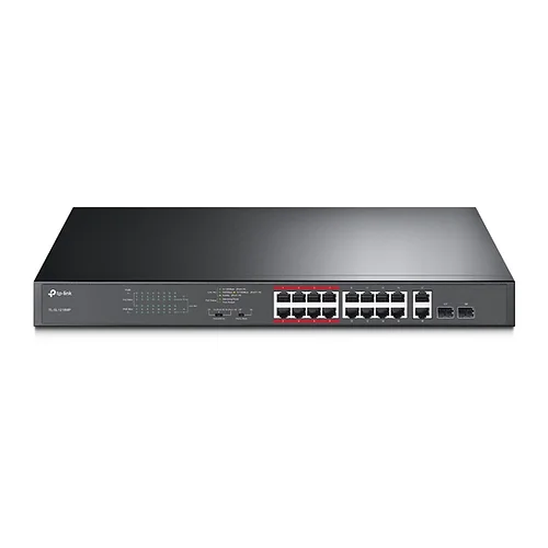 TP Link SL1218MP 16-Port 10/100 Mbps Rackmount Switch with 16-Port PoE+ 192W