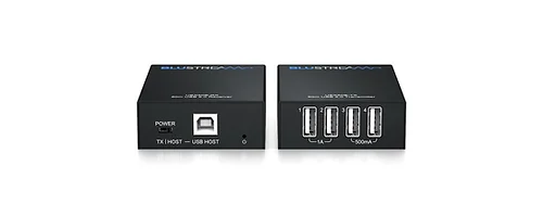 Blustream USB 2.0 Extender set - 50m 4x USB-A devices to 1x USB-B host, PoC