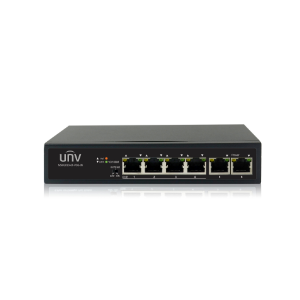UNV NSW2010-6T-POE-IN  Network Switch 4 Port PoE+ with 2 Uplinks