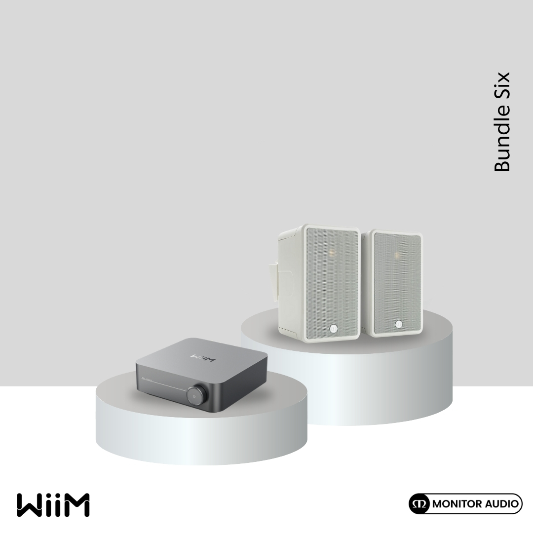 WiiM Bundle Deal 6: Climate 50 White (Pair) - WiiM Amp Grey